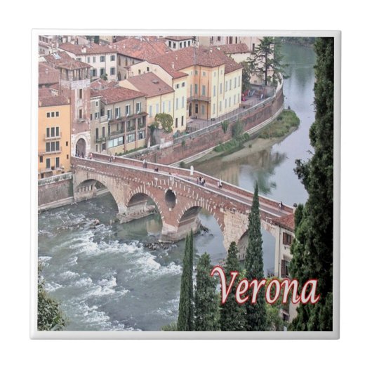 Carreau VNT085 VERONA, Pont Romain, Vérone, Italie, (Devant)