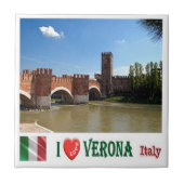 Carreau VNT086 VERONA I Love, Pont de Castel Vecchio, (Devant)