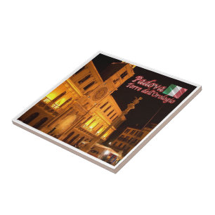 Carreau VNT107 PADOVA, Tour de l'horloge, Vénétie, Italie,