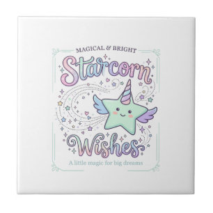 Carreau Vœux de licorne Starcorn Adorable Vêtement Graphiq