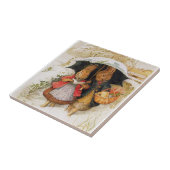 Carreau "voeux de Noël" par Beatrix Potter (Côté)