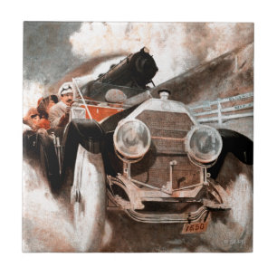 Carreau Voiture contre train par William Harnden Foster