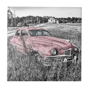 Carreau Voiture Vintage classique rose