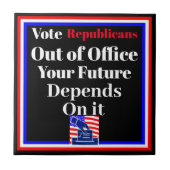 Carreau Votez les républicains en dehors du bureau Carrela (Devant)