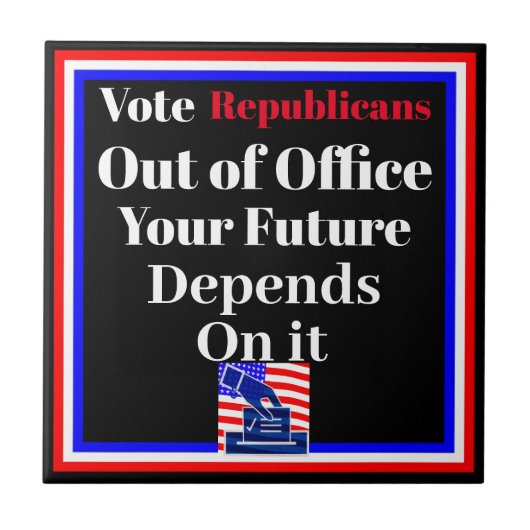 Carreau Votez les républicains en dehors du bureau Carrela (Devant)