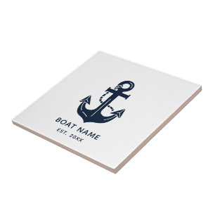 Carreau Votre bateau nom Ancre Bleue