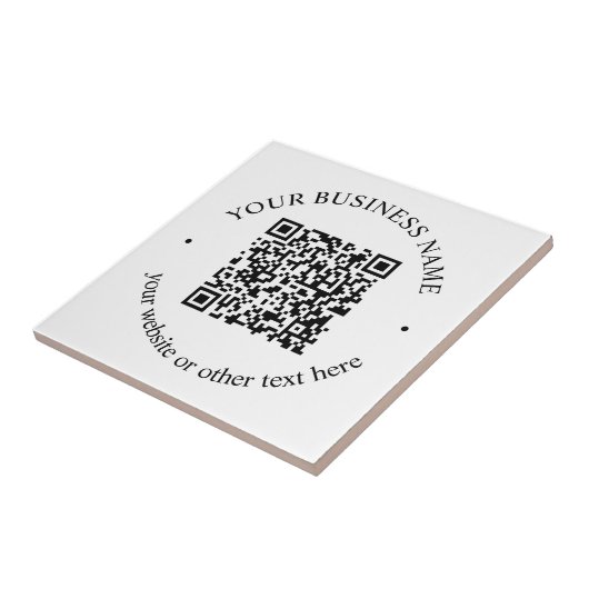 Carreau Votre code QR téléchargé plus texte circulaire mod (Côté)