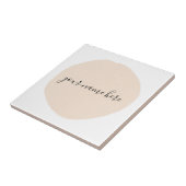 Carreau Votre logo d'entreprise rose brosse promotionnel (Côté)