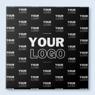 Carreau Votre logo et arrière-plan Logo répétitif Noir
