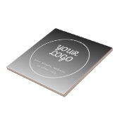 Carreau Votre logo et votre texte | Gradient gris foncé (Côté)