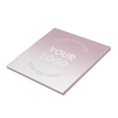 Carreau Votre logo | Moderne Dusty Rose & Blanc Ombre (Côté)