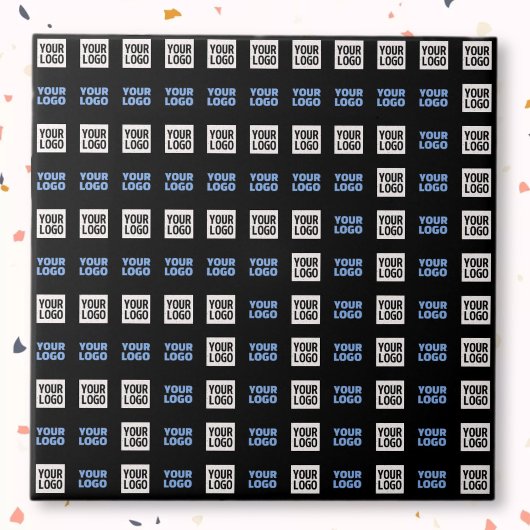 Carreau Votre logo ou image téléchargée | Motif géométriqu