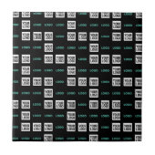 Carreau Votre logo ou image | Zig Zag Motif avec deux imag (Devant)