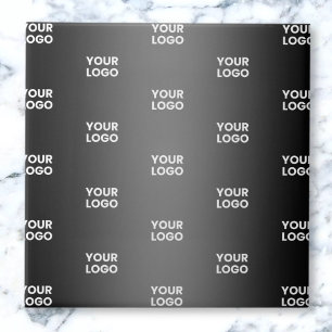 Carreau Votre logo simple répétitif   Dégradé noir et gris