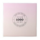 Carreau Votre logo téléchargé | Texte circulaire modifiabl (Devant)