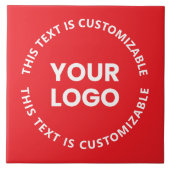 Carreau Votre logo/toute image téléchargée et tout texte c (Devant)