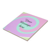 Carreau Votre message ici ajouter du texte nom monogramme (Côté)