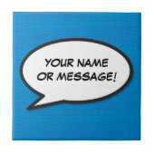 Carreau Votre message Parole Bubble Fun Retro Comic Book (Devant)