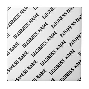 Carreau Votre modèle de nom d'entreprise   Noir & Blanc