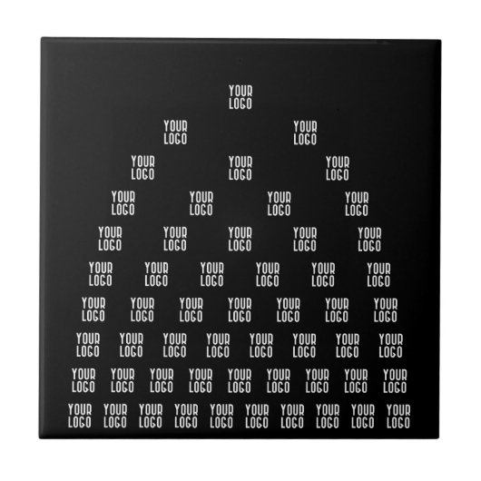 Carreau Votre Motif d'arche unique Logo | Noir (modifiable (Devant)