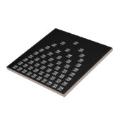 Carreau Votre Motif d'arche unique Logo | Noir (modifiable (Côté)