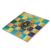 Carreau Votre nom Elegant Gold Monogramme (Côté)