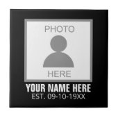 Carreau Votre photo ici Nom et âge (Devant)