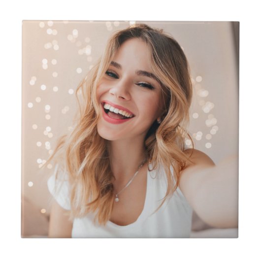 Carreau Votre visage sur un anniversaire (Devant)