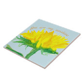 Carreau Vous Êtes Mon Sunshine Yellow Sunflower Aquarelle (Côté)