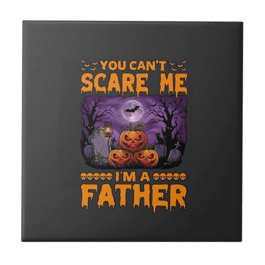 Carreau Vous pouvez m'effrayer Père Citrouilles de Hallowe (Devant)