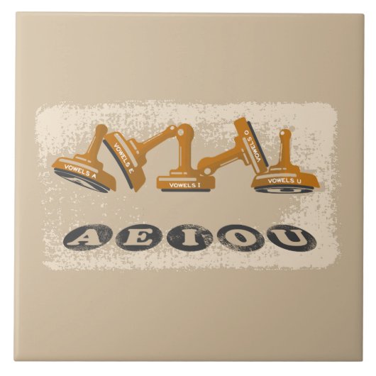 Carreau Vowels AEIOU (Devant)