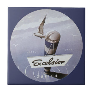 Carreau Voyage Ancien Excelsior Hôtel Zurich Suisse