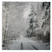 Carreau Voyage d'hiver à travers la forêt (Devant)