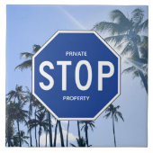 Carreau Voyage - Panneau d'arrêt bleu (Devant)