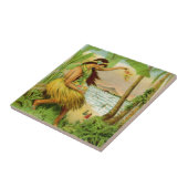 Carreau Voyage vintage en Hawaï (Côté)