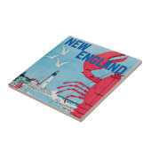 Carreau Voyage vintage New England Lobster Lighthouse (Côté)