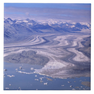 Carreau Vue aérienne du glacier Lowell, parc national de K