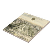 Carreau Vue aérienne du jardin formel par Eric Dahlbergh (Côté)