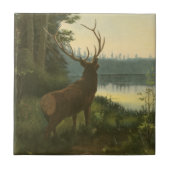 Carreau Vue arrière du lac Elk Vue sur un lac (Devant)