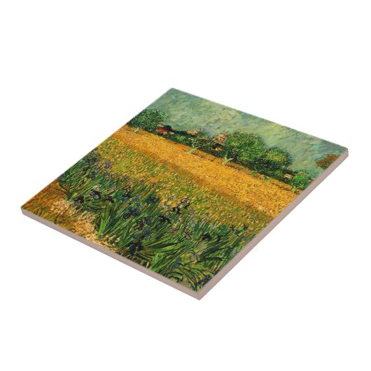 Carreau Vue d'Arles avec Irises par Vincent van Gogh (Côté)