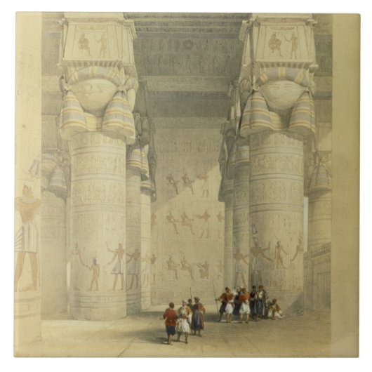 Carreau Vue de dessous le portique du temple chez Denda (Devant)