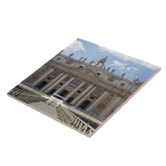 Carreau Vue de face de la basilique de St Peter, Vatican. (Côté)