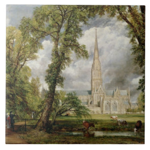 Carreau Vue de John Constable   de cathédrale de Salisbury