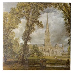 Carreau Vue de la cathédrale de Salisbury (par John Consta