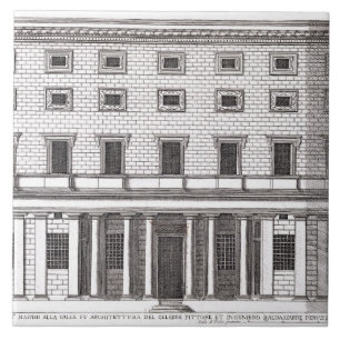 Carreau Vue de la façade de l'alla Valle de Palazzo