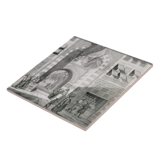 Carreau Vue de la porte d'Okal Kaid-Bey, des 'monuments (Côté)