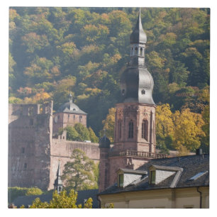 Carreau Vue de la vieille ville de Heidelberg