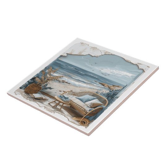 Carreau Vue de plage - Fenêtre Vue de plage (Côté)