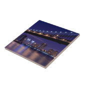 Carreau Vue de pont de Manhattan la nuit (Côté)
