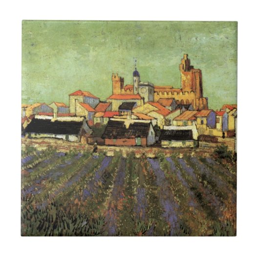 Carreau Vue des Saintes Maries par Vincent van Gogh (Devant)